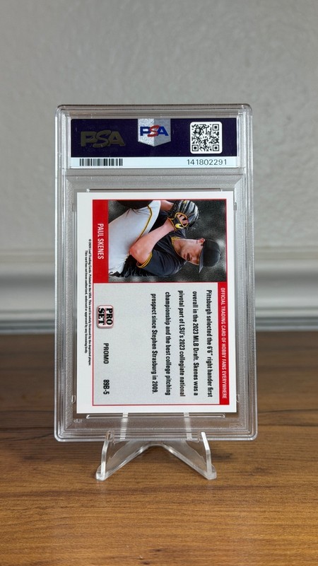 2024 Leaf Collective Promo #89B5 Paul Skenes Pro Set Light BLUE Shimmer PSA 10 view 2