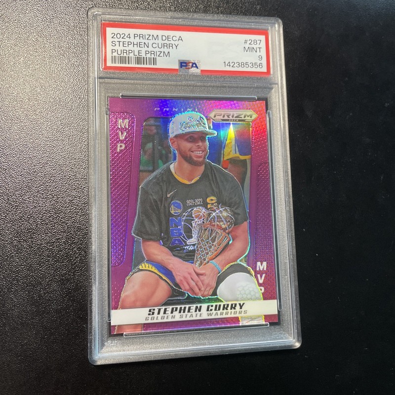 2024-25 Panini Prizm Deca #287 Stephen Curry Purple PSA 9 #/99