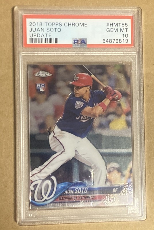 2018 Topps Chrome Update- Juan Soto- HMT55- PSA 10 Gem Mint- Rookie Card- RC