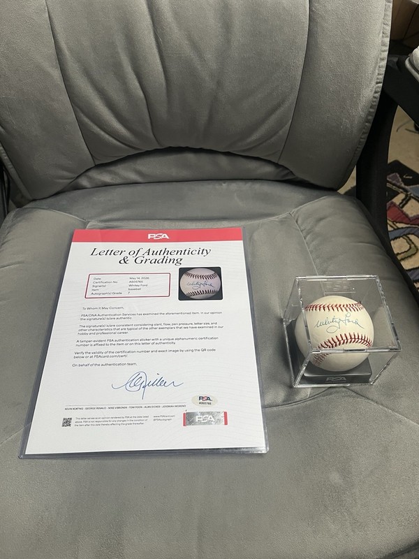 Whitey Ford PSA/DNA Autograph American League Signed Baseball! w/PSA Letter! HOF
