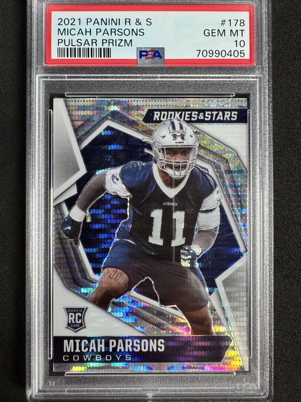 2021 Panini R & S Micah Parsons Pulsar Prizm Rookie RC #178 PSA 10 GEM MINT