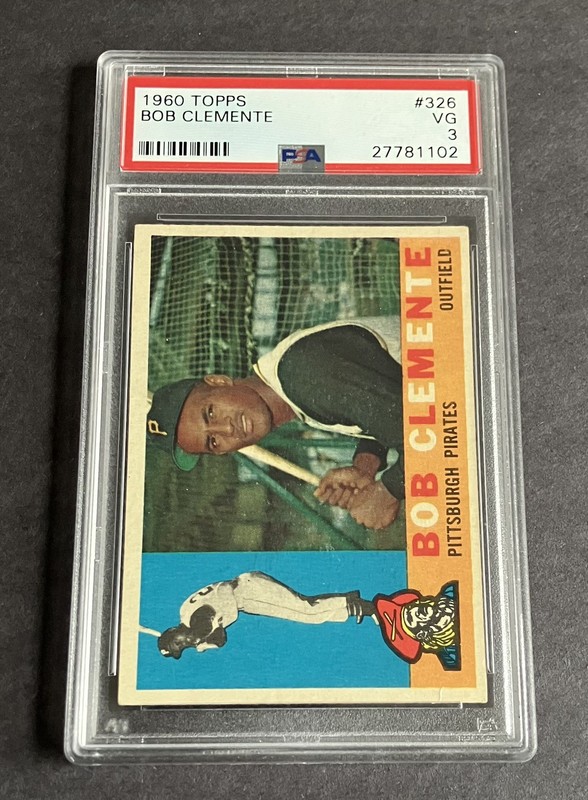 1960 Topps Bob Roberto Clemente #326 PSA 3 Very Good. See Description
