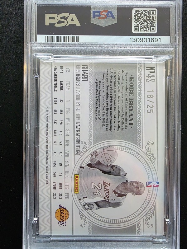2010 Kobe Bryant National Treasures Patch /25 GAME WORN PSA 10 🔥🔥🔥🔥🔥 view 2
