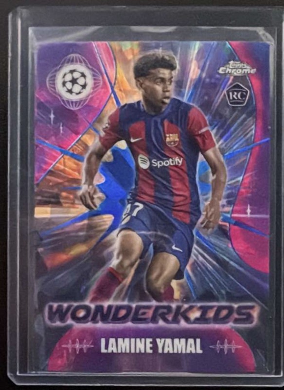 2023-24 Topps Chrome Sapphire UEFA Lamine Yamal #WK-3 RC Rookie Wonderkids