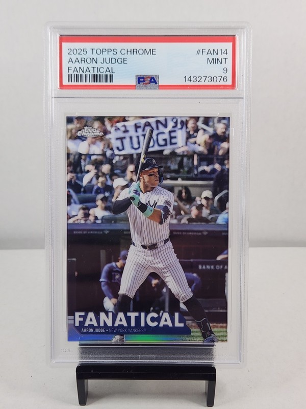 2025 Topps Chrome Fanatical #FAN14 Aaron Judge PSA Mint 9 Yankees