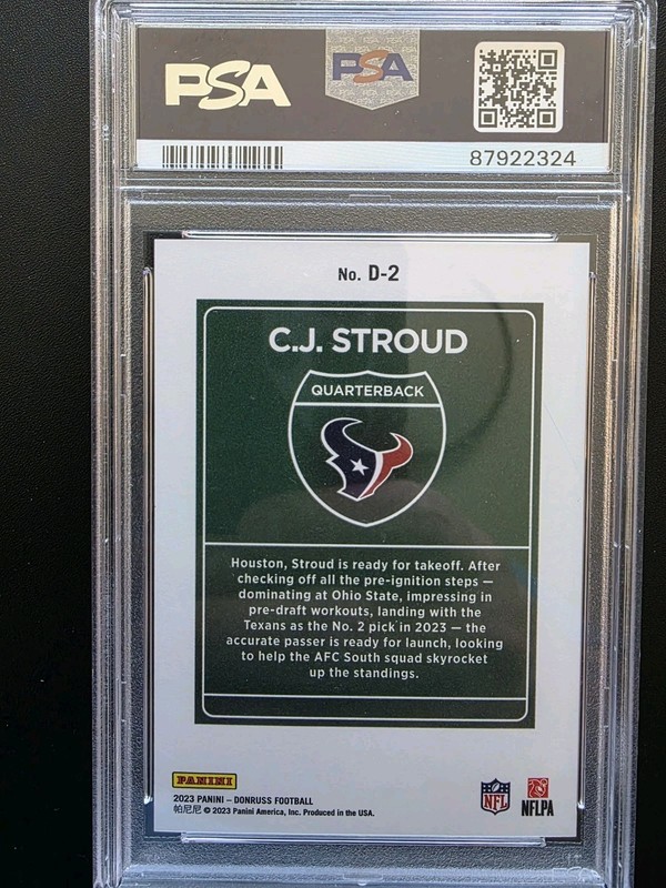 2023 CJ Stroud Donruss Downtown Rookie PSA 10 🔥🔥🔥🔥🔥 view 2