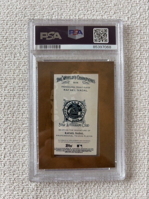 2023 Topps Allen & Ginter Rafael Nadal Framed Mini Autograph PSA 8ππΎ *READ* view 2