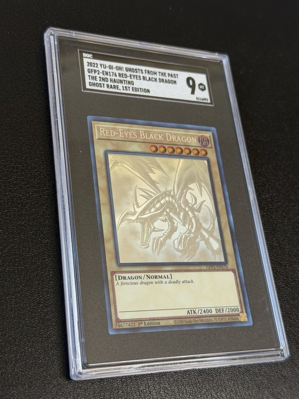 YUGIOH Red-Eyes Black Dragon (Ghost Rare) GFP2-EN176 SGC 9 MINT view 2