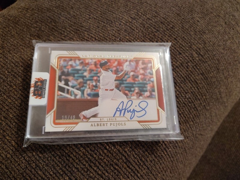 Albert Pujols 2025 National Treasures Field Pass Auto 19/49 Cardinals HOF