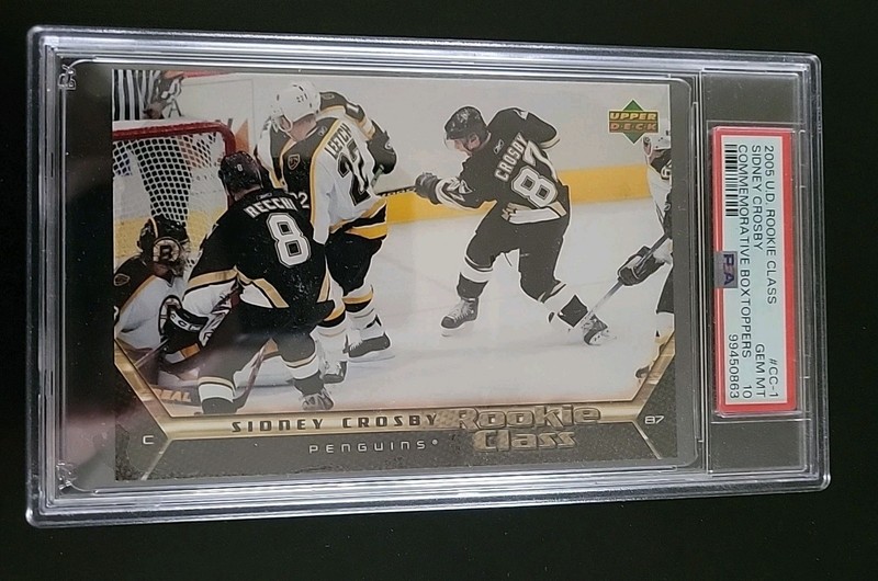2005 Upper Deck Sidney Crosby - Rookie Class Commemorative Boxtoppers  RC PSA 10