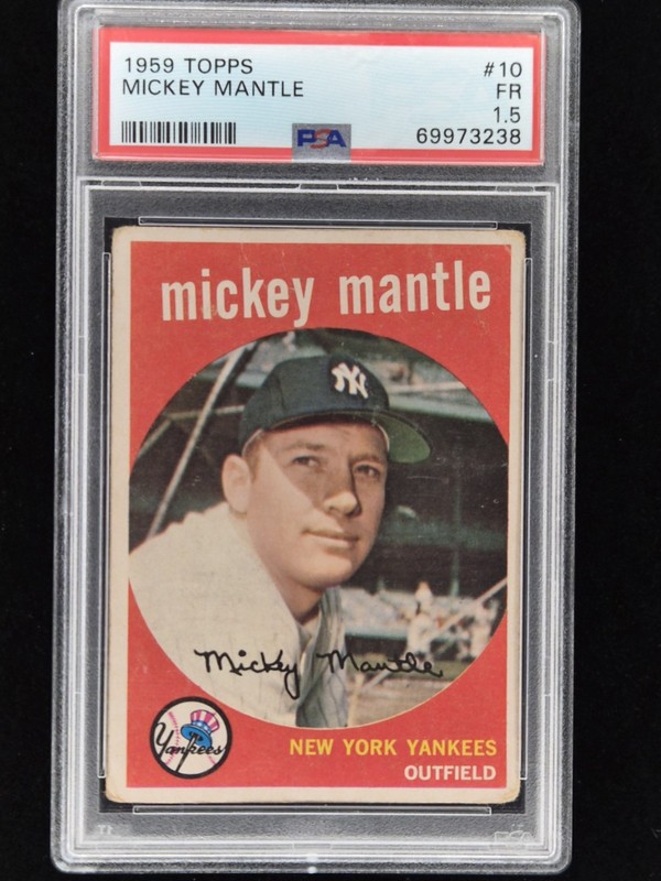 1959 Topps Mickey Mantle #10 Psa  FR 1.5