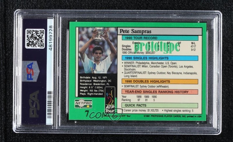 1991 NetPro Tour Stars Prototype Pete Sampras #7 PSA 7.5 HOF 1e41 view 2