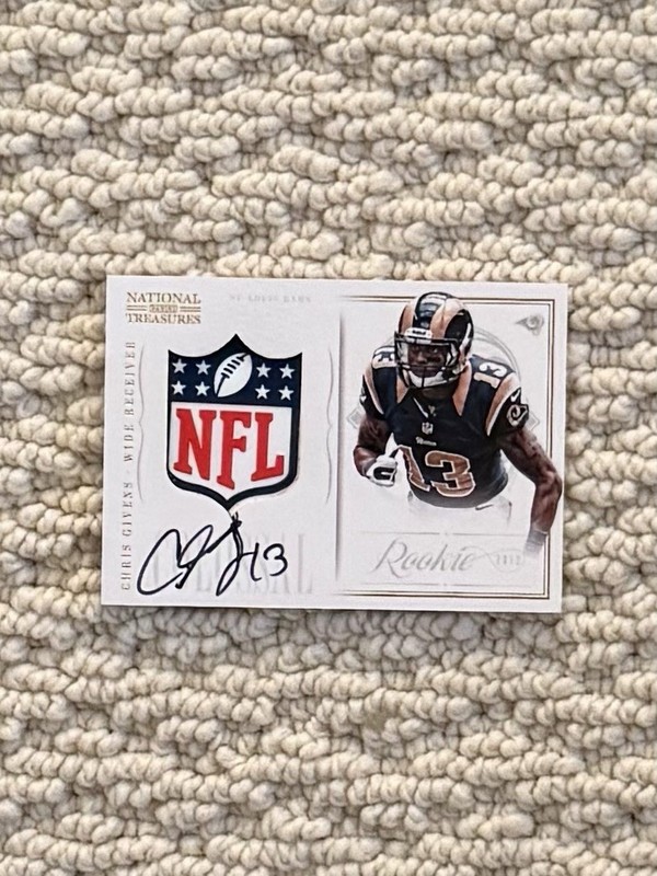 2012 National Treasures 1/1 Rookie Colossal NFL Shield Auto #3 Chris Givens RC