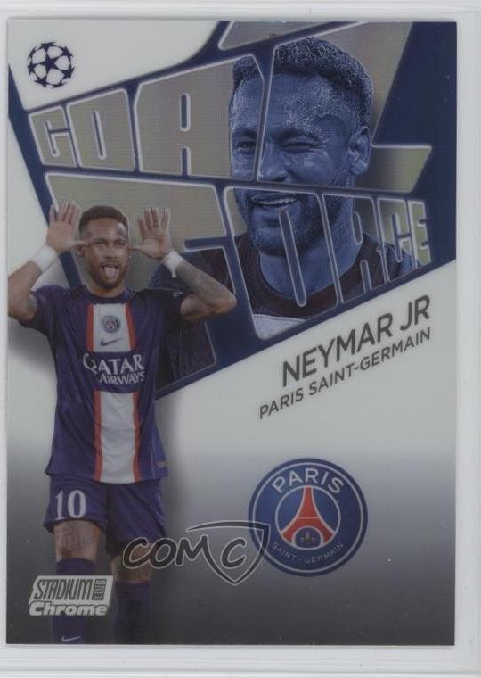 2022-23 Topps Stadium Club Chrome UEFA Competitions Goal Force Neymar Jr #GF-NJR