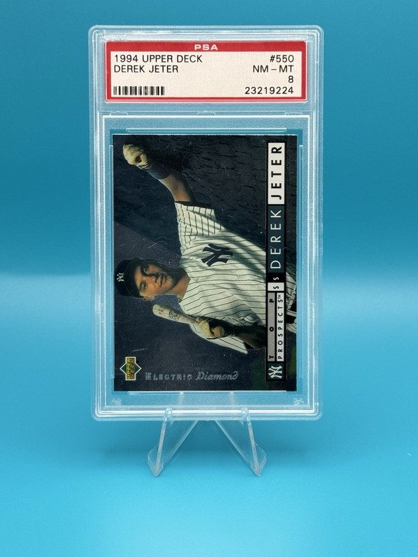 1994 Upper Deck Electric Diamond Derek Jeter RC #550 PSA 8 NM MT Yankees