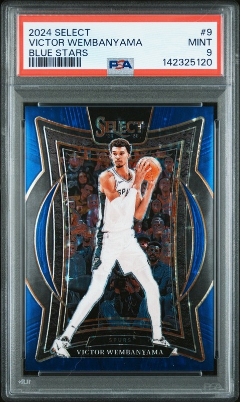 2024-25 Panini Select Victor Wembanyama Blue Stars /20 #9 PSA 9 Mint