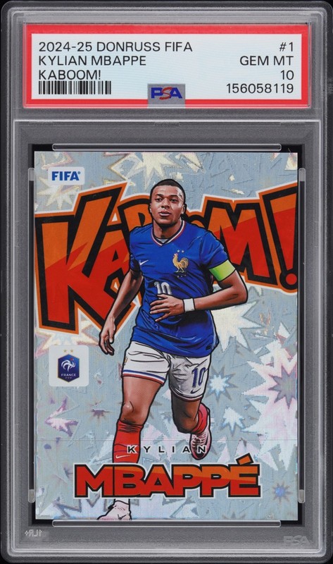 2024-25 Panini Donruss FIFA Kylian Mbappe Kaboom! Case Hit #1 PSA 10 Gem Mint