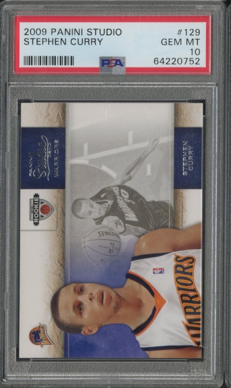 2009-10 Panini Studio Stephen Curry Rookie RC #129 PSA 10 Gem Mint