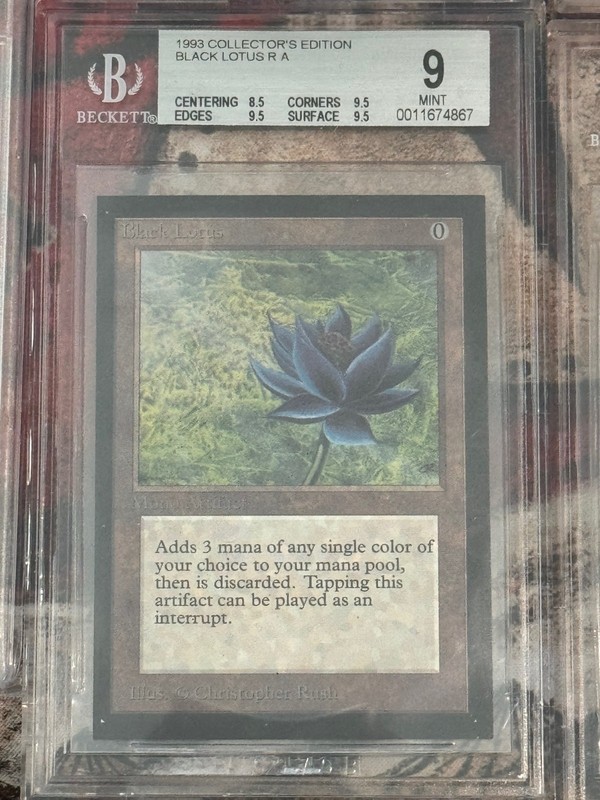 Black Lotus (CE) Collector's Edition BGS 9 GRADED VERY RARE 3x9.5 grades!