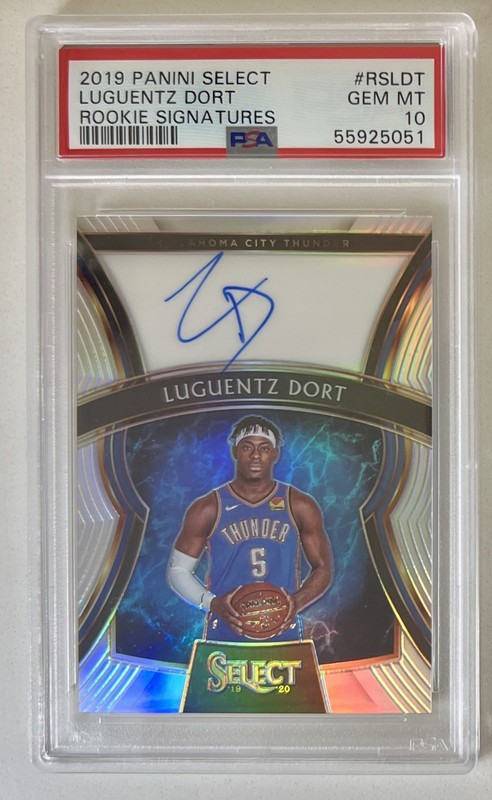 2019-20 Panini Select Luguentz Dort RC Auto PSA 10 Gem Okc Thunder /149 RS-LDT