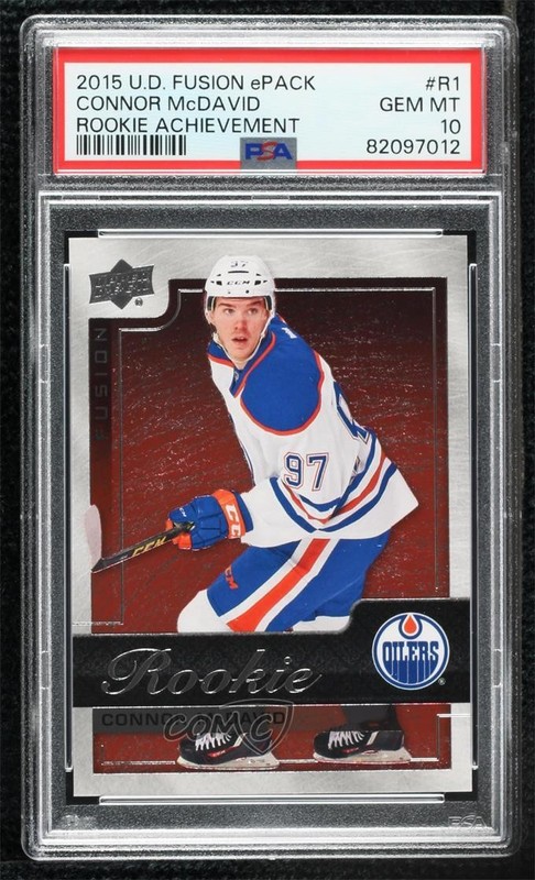 2015 Upper Deck Fusion Rookie Achievements Connor McDavid #R1 PSA 10 GEM MT 0gc7