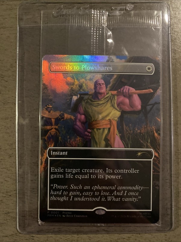 Magic the Gathering PSA Magazine Sealed Promo Swords to Plowshares Foil Thanos