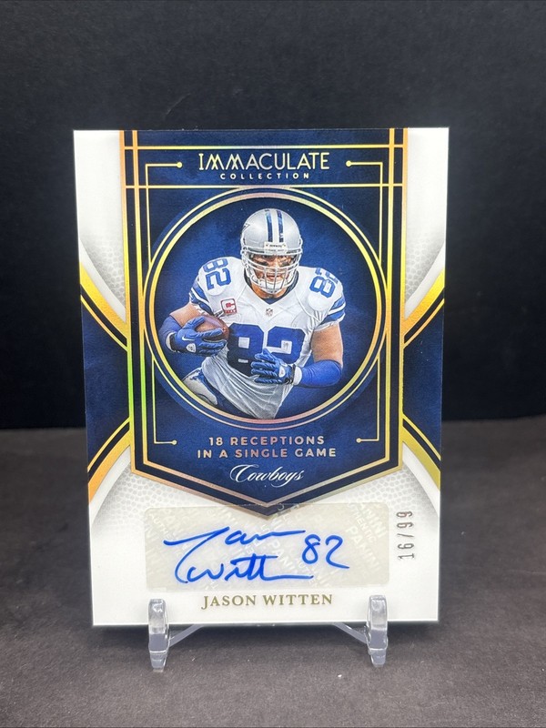 2025 Immaculate Collection Jason Witten Immac. Records AUTO SP 16/99 Cowboys NM2