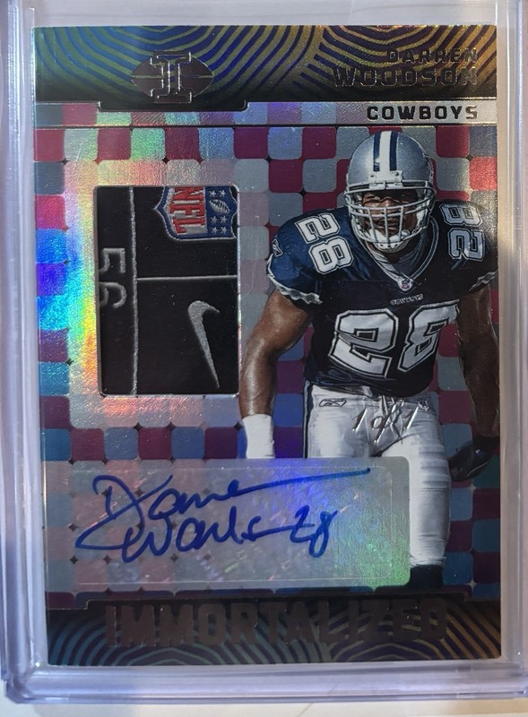 DARREN WOODSON 2024 ILLUSIONS AUTO LOGO PATCH 1/1 SUPER RARE DALLAS COWBOYS
