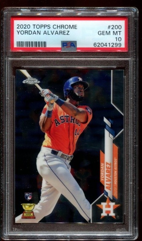 2020 TOPPS CHROME YORDAN ALVAREZ RC #200 PSA 10 GEM MINT ASTROS