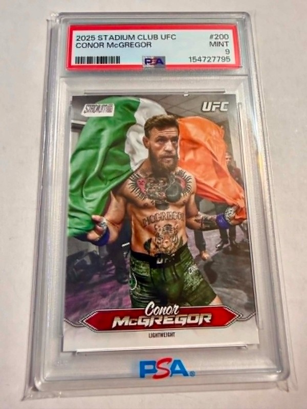 CONOR MCGREGOR #200 2025 TOPPS STADIUM CLUB UFC PSA 9 POP 2 (None higher)