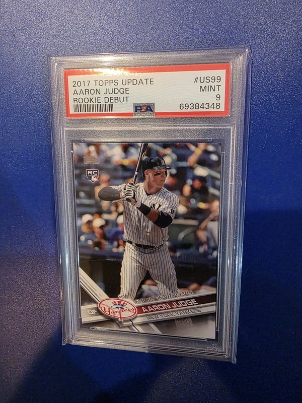 2017 Topps Update Series - Rookie Debut Aaron Judge #US99 Batting (RC) PSA 9