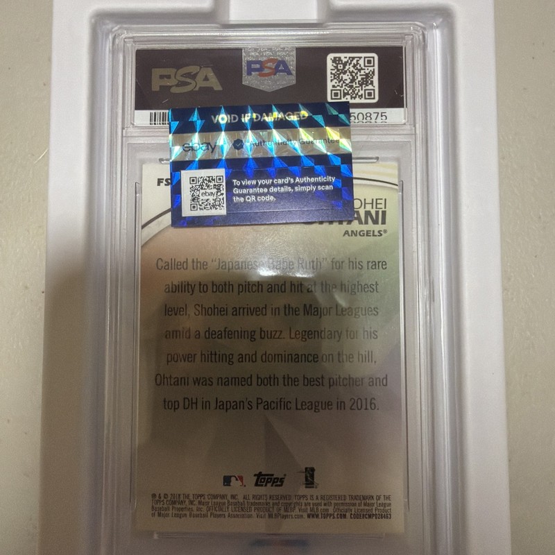GEM MINT PSA 10 2018 Topps - Future Stars Shohei Ohtani #FS-5 (RC) investment view 2
