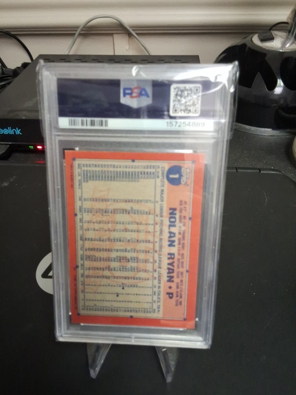1991 TOPPS DESERT SHIELD #1 NOLAN RYAN PSA 4 view 2