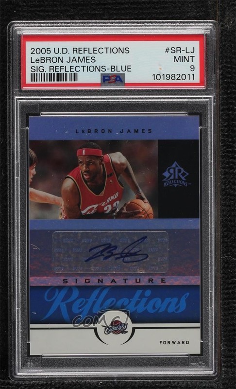 2005 NBA Reflections Signature Blue 2/15 LeBron James #SR-LJ PSA 9 MINT Auto 1q7