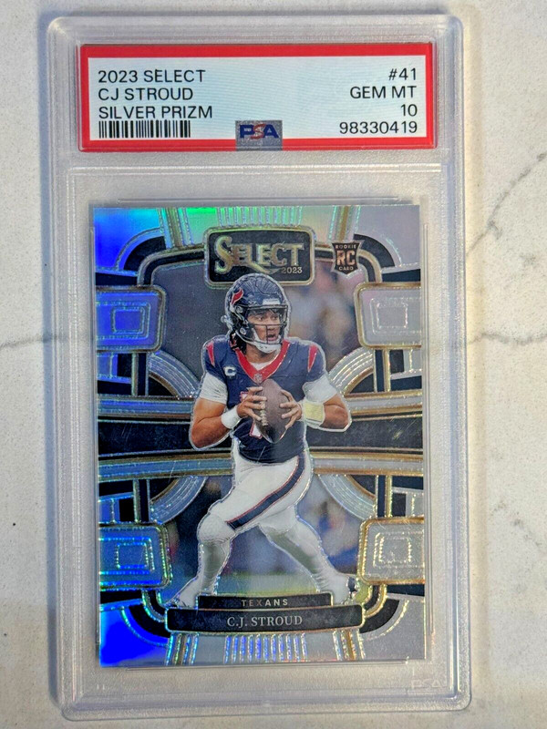 2023 Panini Select CJ Stroud Silver Prizm Rookie RC PSA 10