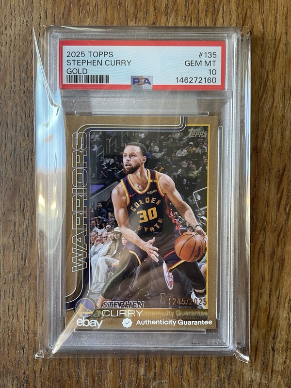 Stephen Curry PSA 10 2025 Topps Gold #’d /2025 #135