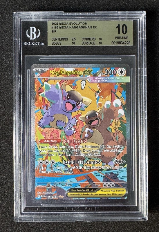Pokémon TCG Mega Kangaskhan EX 182/132 SIR Full Art BGS 10 Pristine