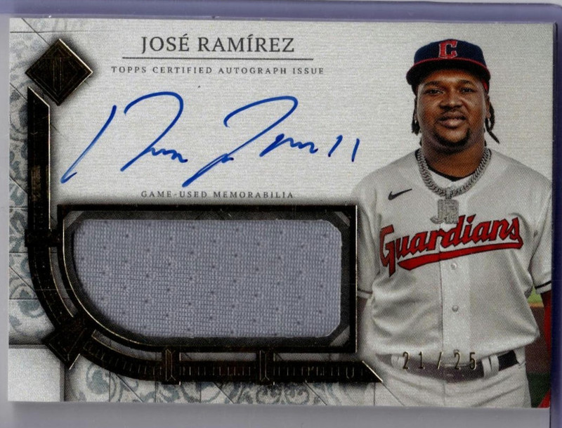 2024 Topps Transcendent Jose Ramirez Auto Game Used Relic /25 Guardians TCAR-JR