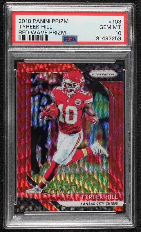 2018 Panini Prizm Red Wave Prizm 49/149 Tyreek Hill #103 PSA 10 GEM MT h8k