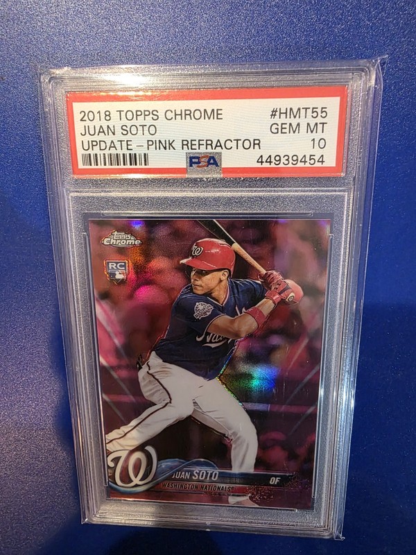 2018 Topps Chrome Update - Juan Soto #HMT55 Pink Refractor (RC) PSA10 Gem Mint