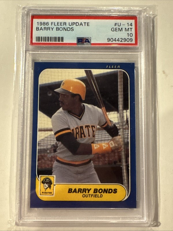 1986 Fleer Update - Barry Bonds #U-14 (RC) Gem Mint 10 PSA
