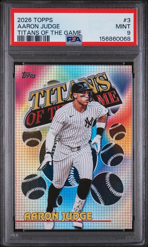 2026 Topps Titans Of The Game #3 Aaron Judge PSA 9 MINT