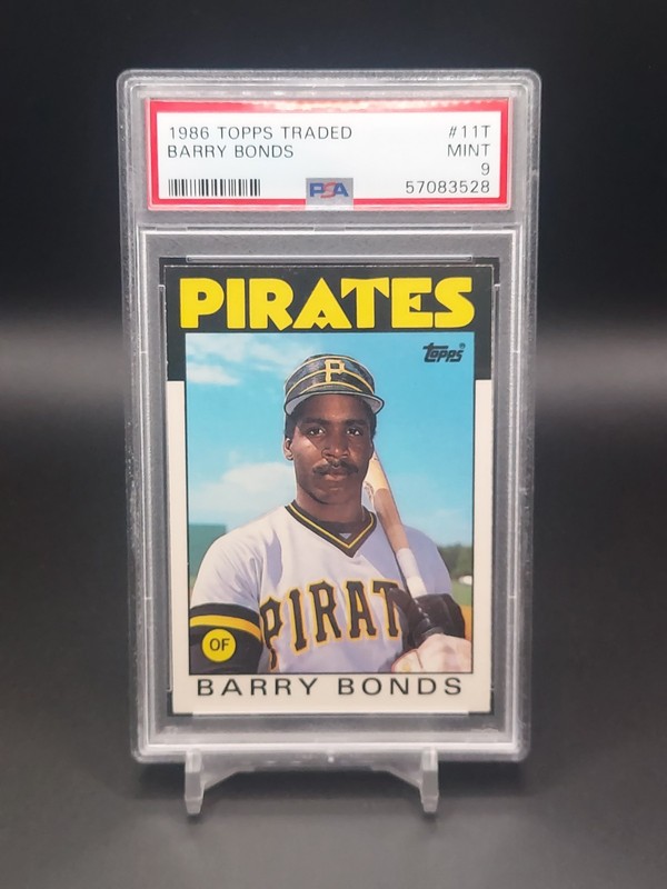1986 TOPPS TRADED #11T BARRY BONDS RC PIRATES PSA 9