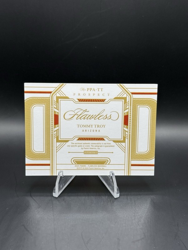 2024 Panini Flawless Baseball Tommy Troy Patch Auto /25 PPA-TT Diamondbacks MLB view 2