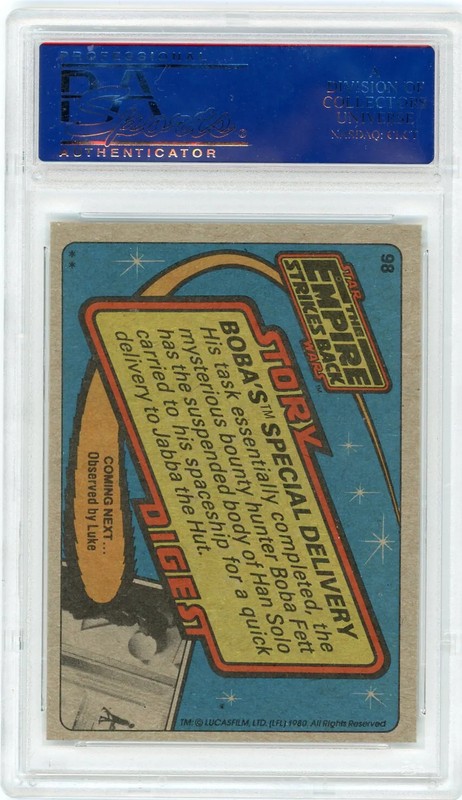 1980 Star Wars Empire Strikes Back Boba's Special.. . #98 PSA 10 view 2