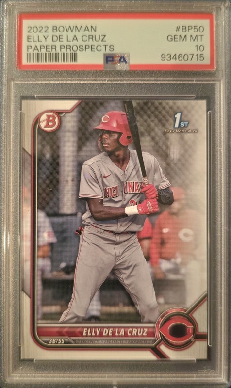 2022 Bowman 1st #BP50 Elly De La Cruz RC Rookie PSA 10 Gem Mint REDS