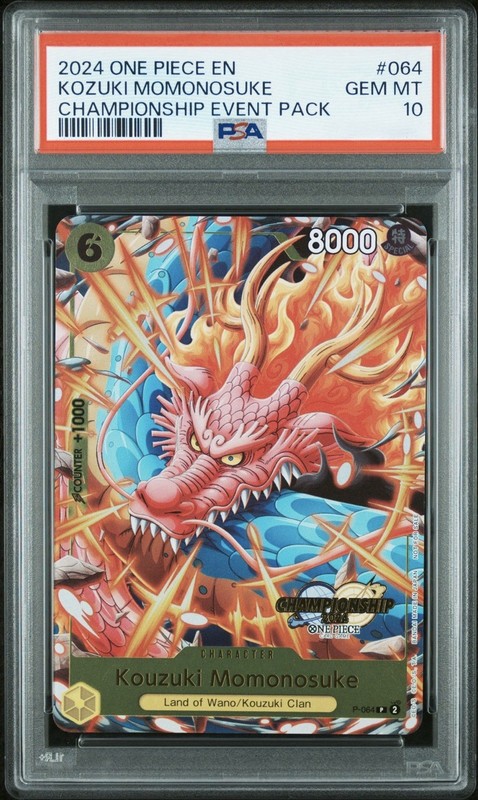 PSA 10 Kouzuki Momonosuke 2024 Championship Tournament Event One Piece P-064