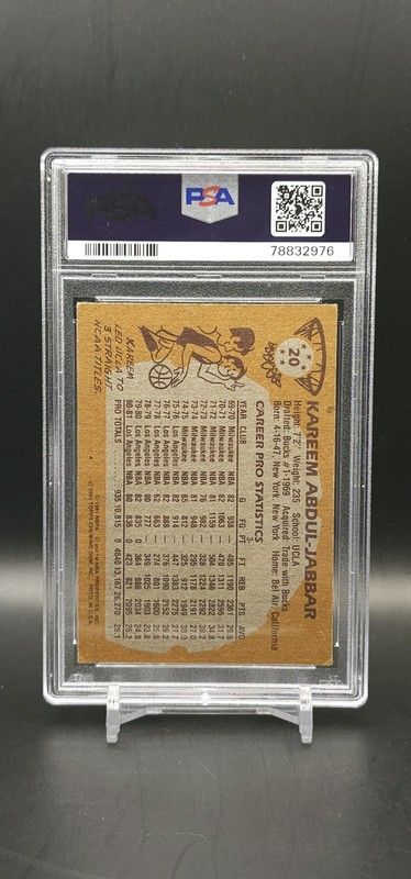 1981 Topps Kareem Abdul Jabbar #20 PSA 4 VG-EX  Lakers HOF view 2