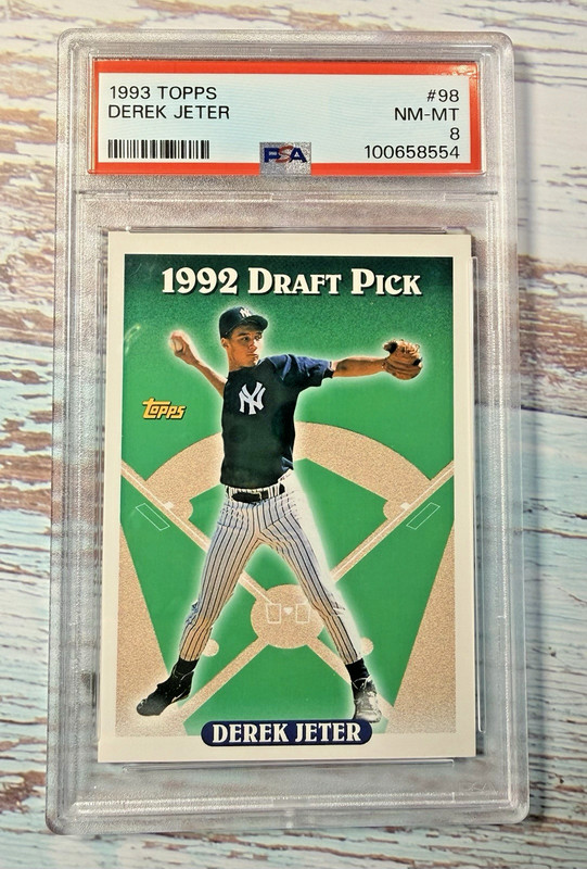 1993 Topps Derek Jeter Rookie RC #98 PSA 8 NM-MT New York Yankees HOF