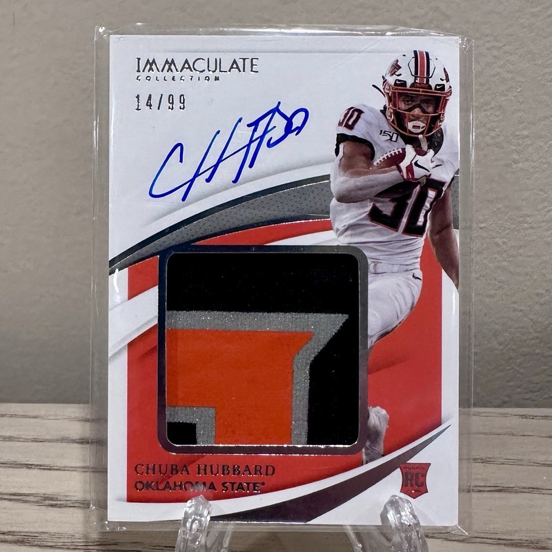 2021 Panini Immaculate #PPA-CH Chuba Hubbard RPA Patch /99 Rookie RC Auto OSU